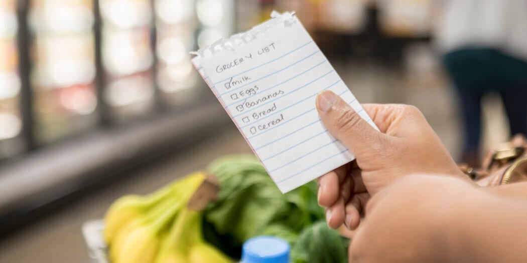 Grocery Store Shopping List - Essentials