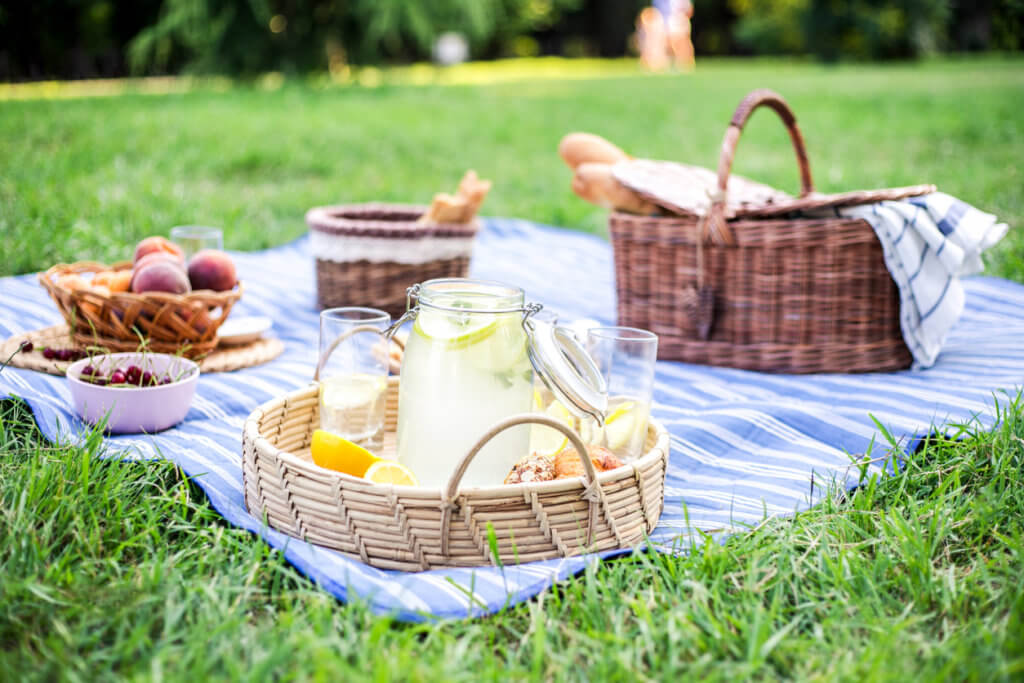 lemonade at a picnic.
