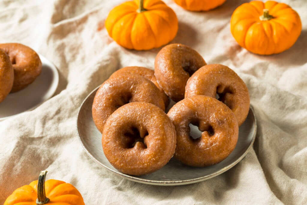 Homemade Pumpkin Spice Donuts Ready to Eat