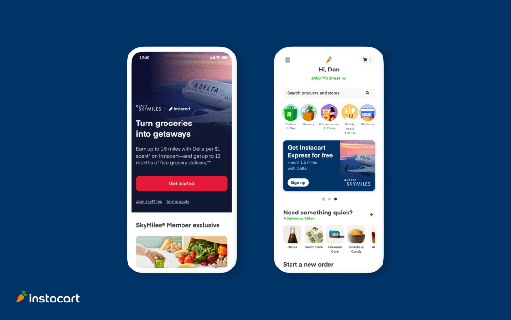 Turning Groceries Into Getaways: Instacart Customers Can Now Earn Delta SkyMiles With Every Order