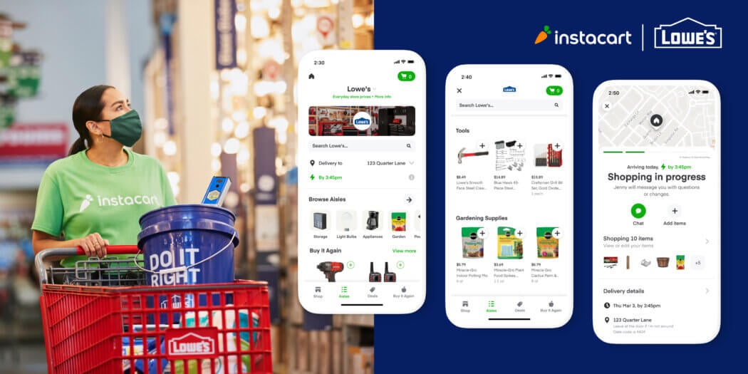 Instacart and Lowe’s Announce Same-day Delivery of Home Improvement Products