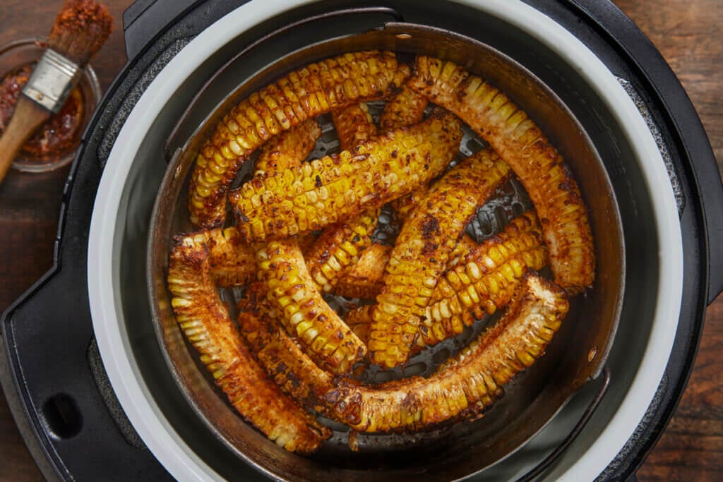Made Famous on Social Media- Air Fried Corn Ribs in the Fryer