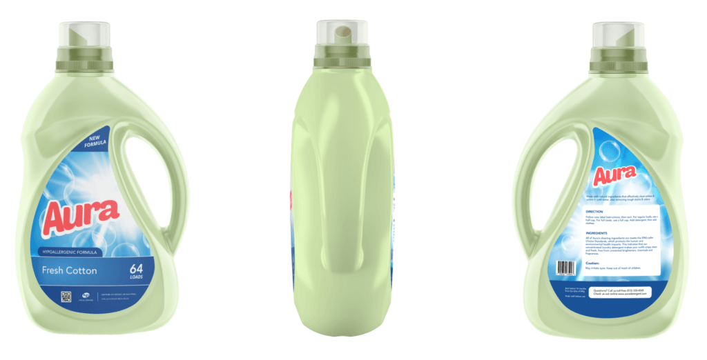 Product image examples of laundry detergent