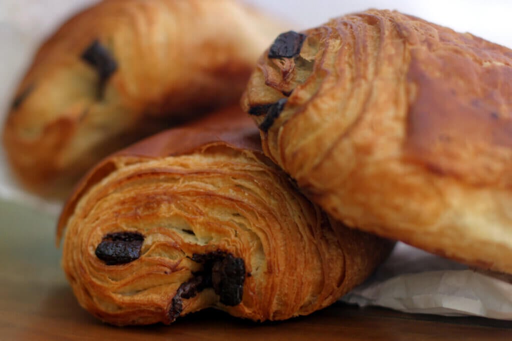 A croissant filled with chocolate!