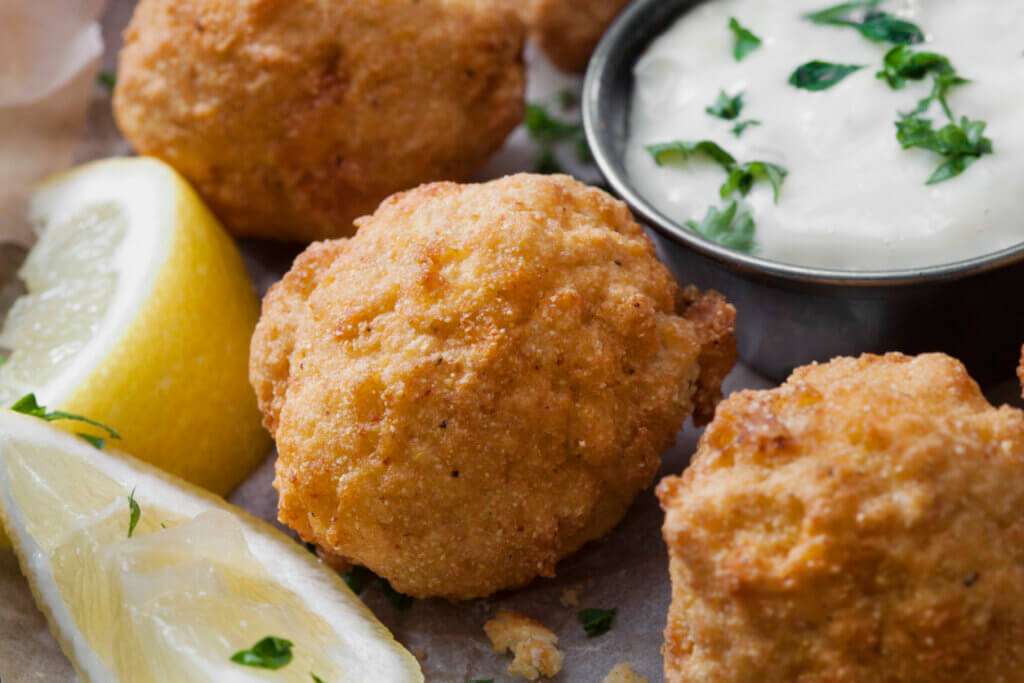Southern Style Hush Puppies with a Creamy Dip