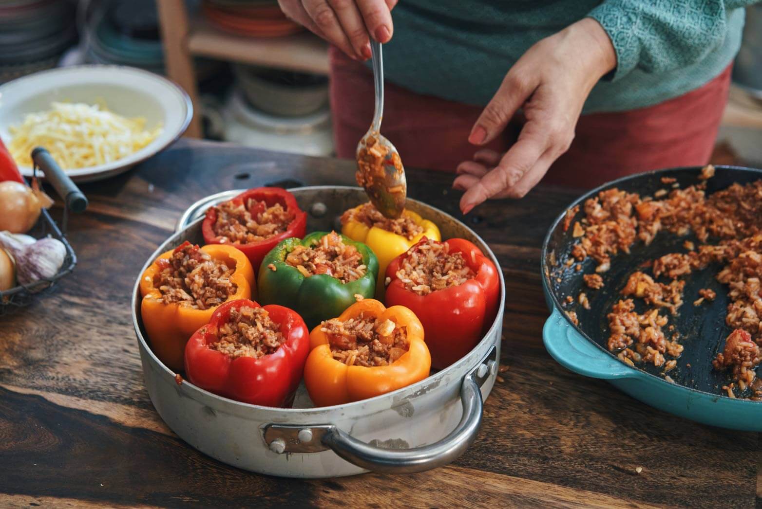 turkey stuffed peppers for low calorie meal