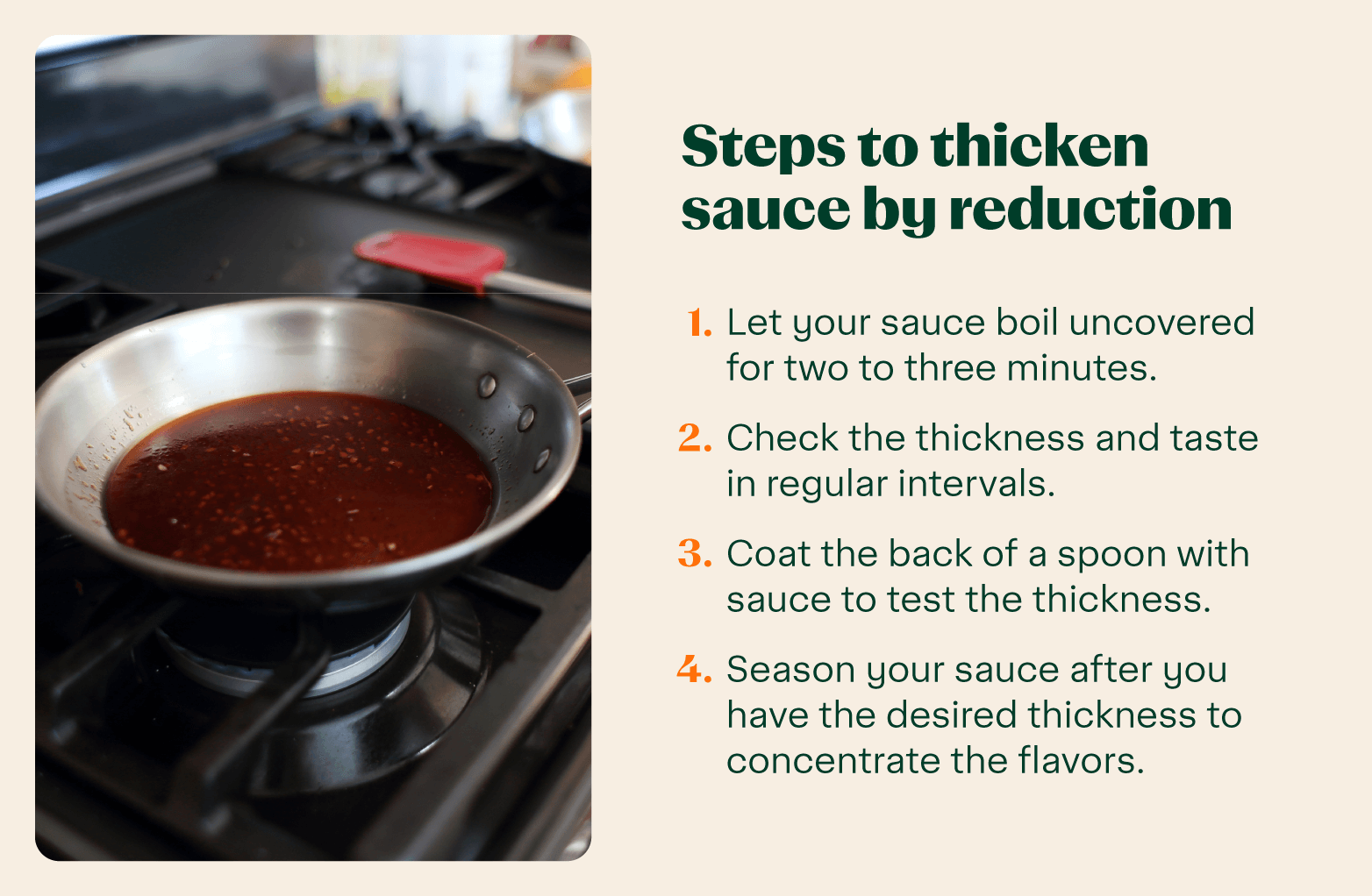 how to thicken sauce by reduction