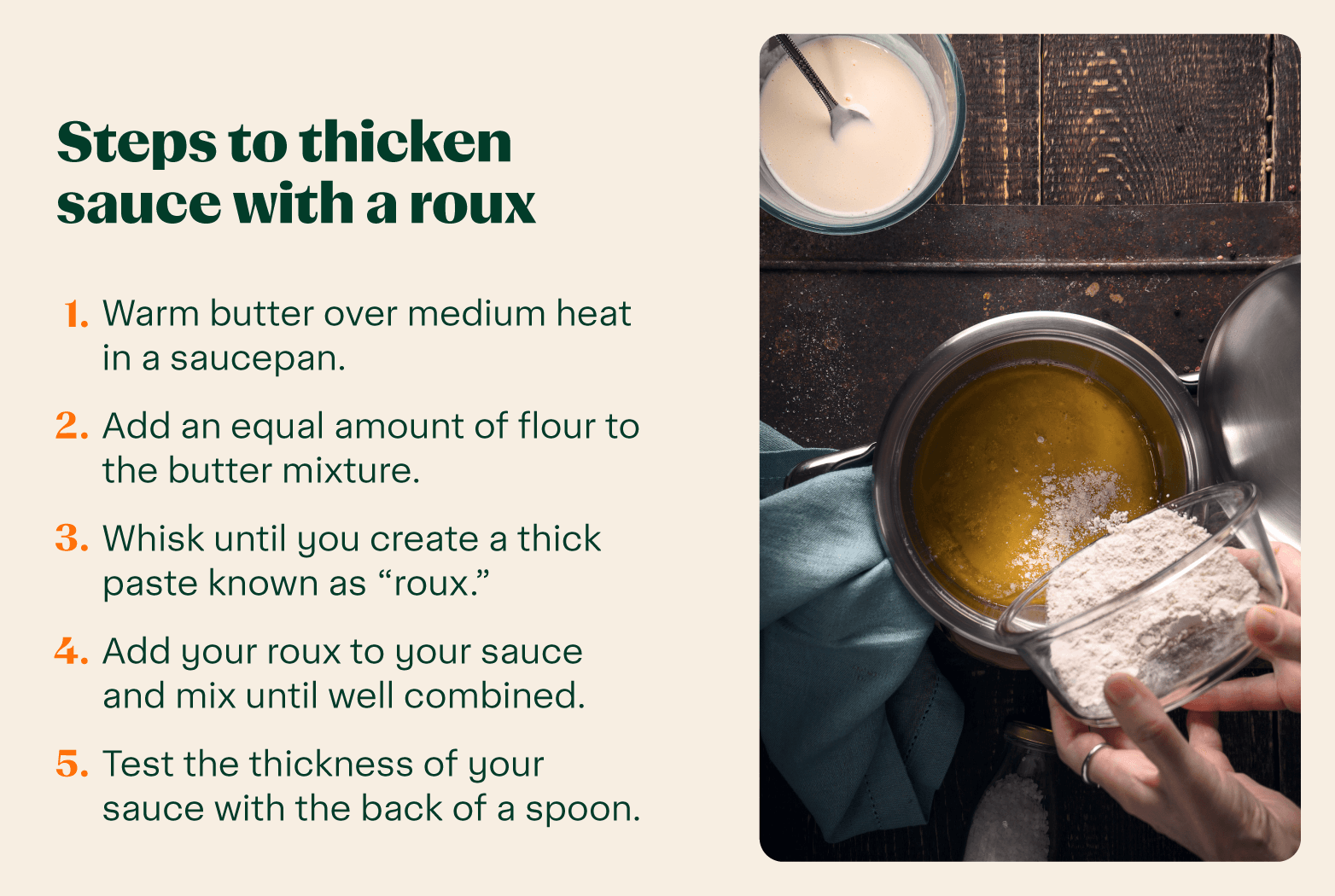 how to thicken sauce with a roux