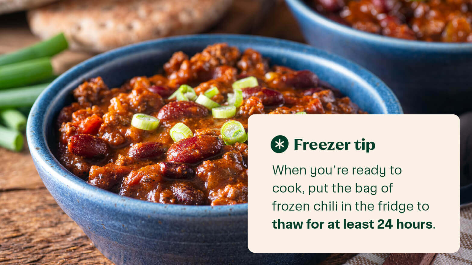 chili with brisket as an easy freezer meal