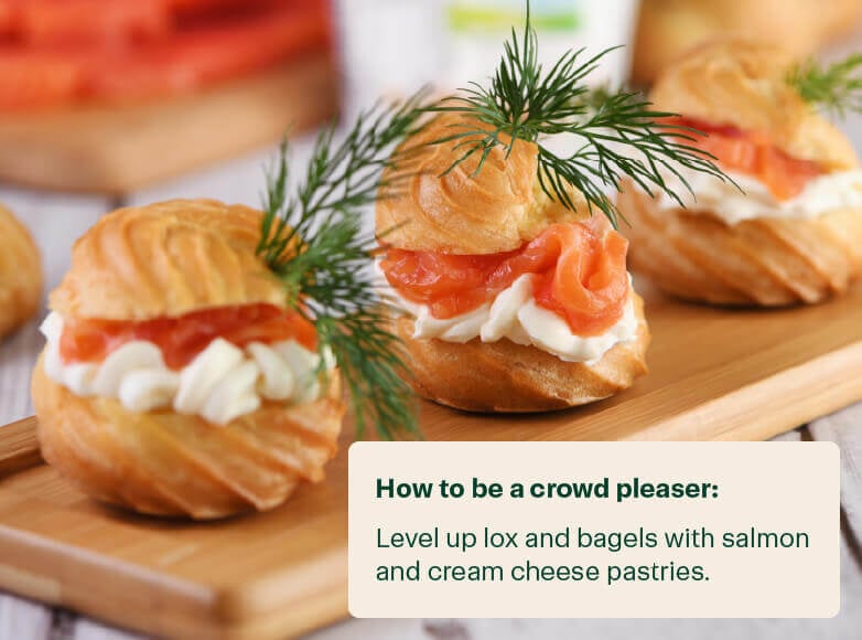 Salmon and cream cheese pastries