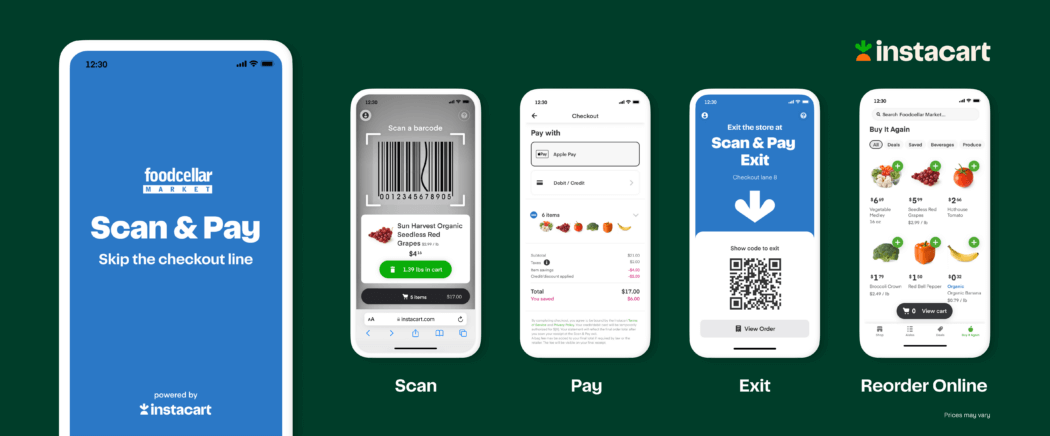 Foodcellar Market Introduces Scan & Pay Checkout Technology Powered by Instacart