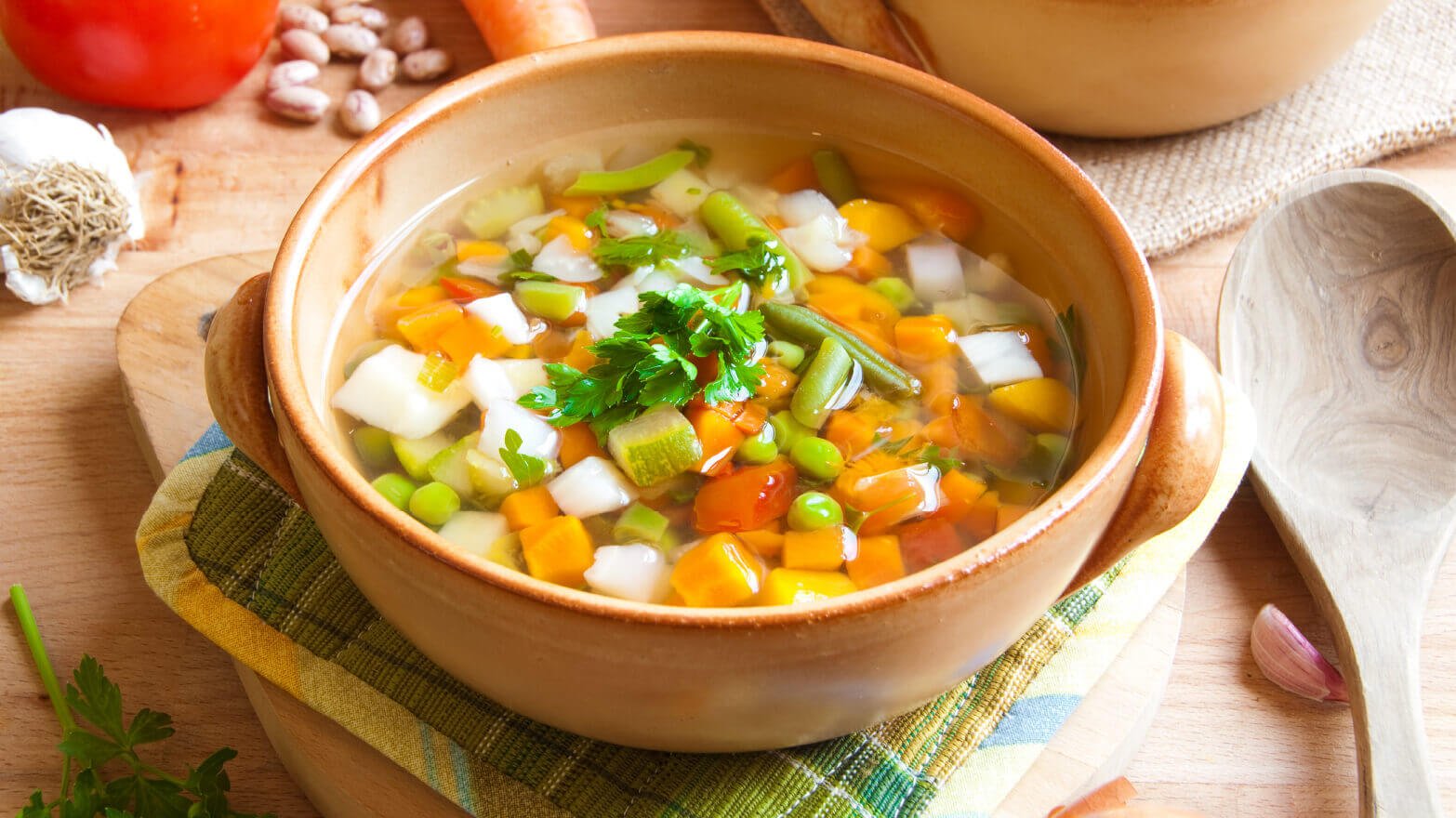 Pressure-cooker vegetable soup