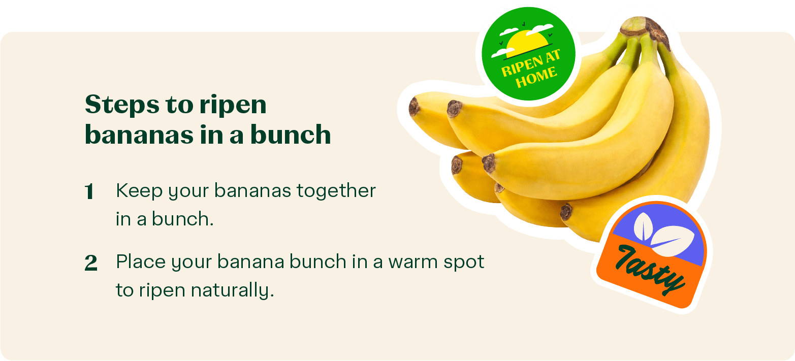 how to ripen bananas in a bunch