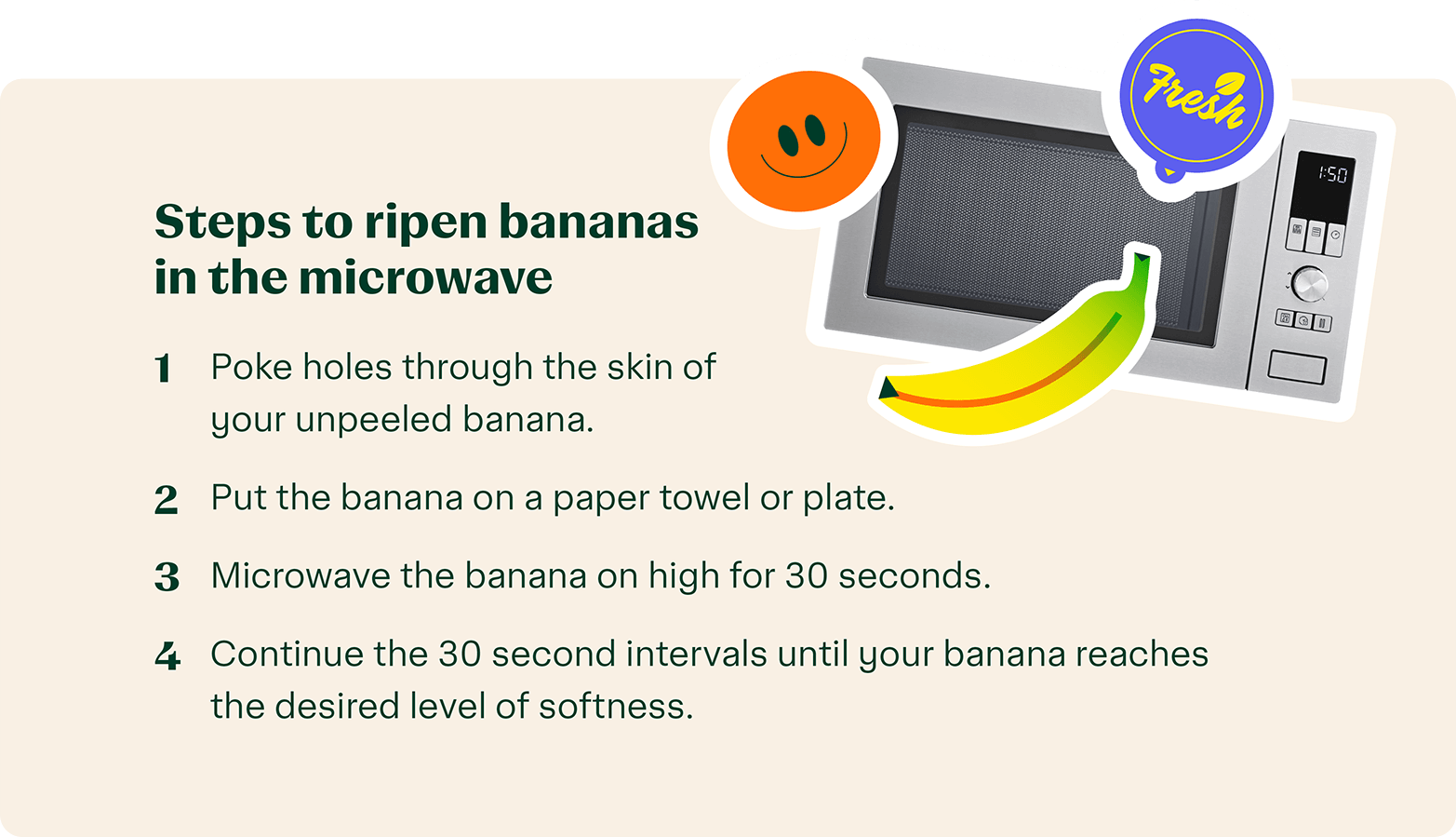 how to ripen bananas in the microwave