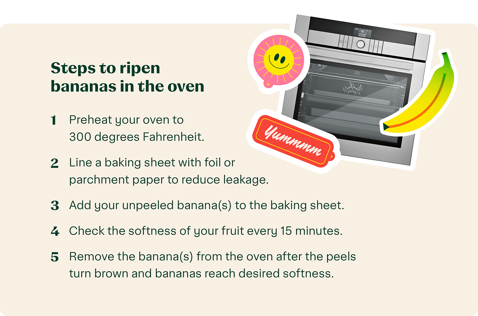 how to ripen bananas in the oven