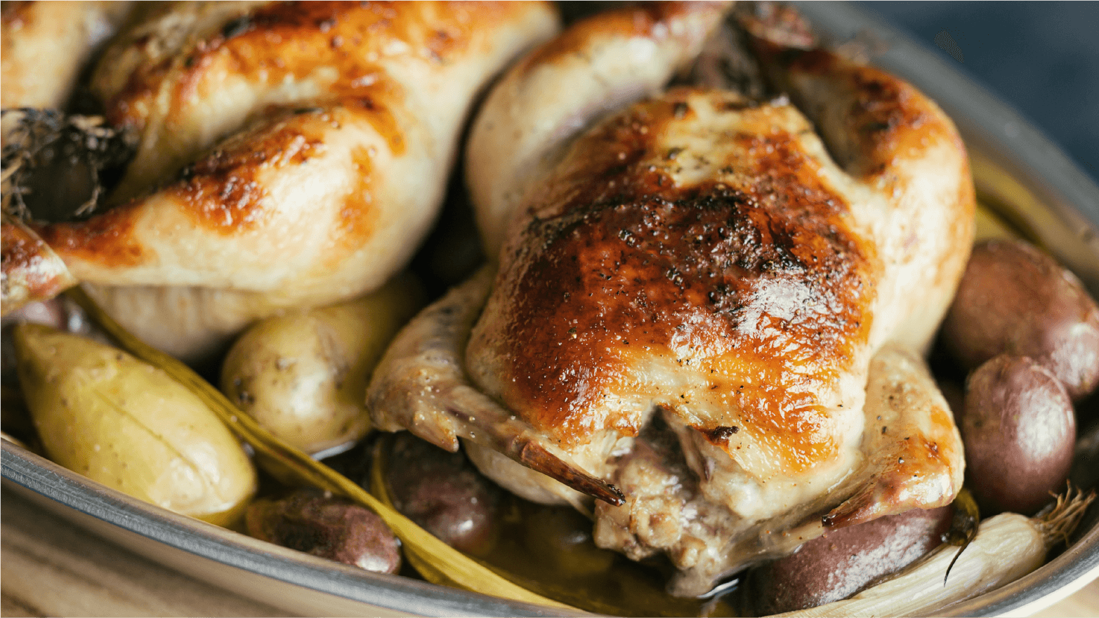 cornish hens with roasted potatoes