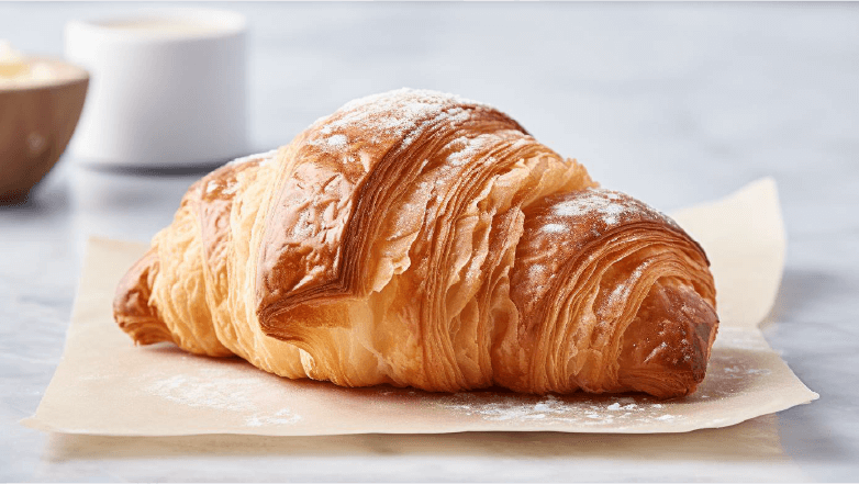 buttery and flaky croissant