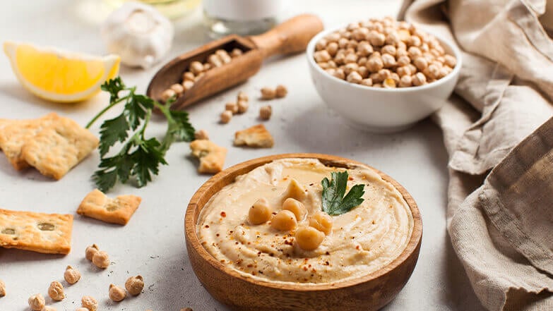 Top hummus with crunchy roasted chickpeas.