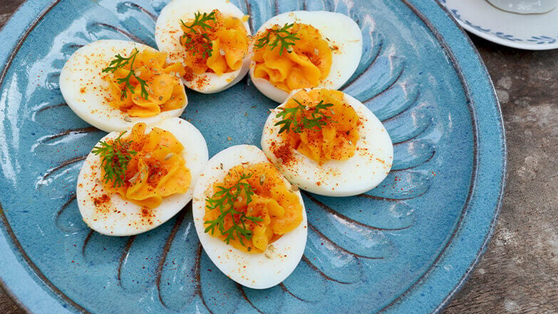 Use hummus as a mayonnaise substitute for deviled eggs. 