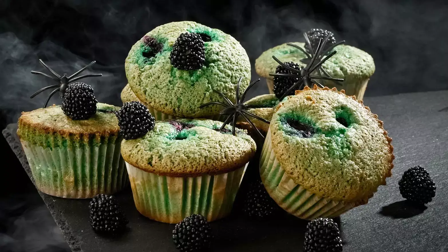 green muffins for halloween