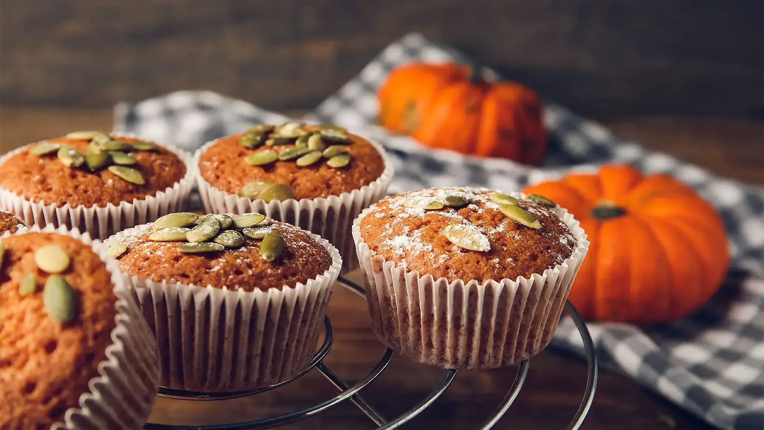 Pumpkin muffins for Halloween brunch