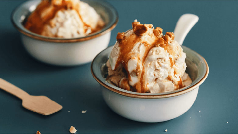 homemade ice cream made from cottage cheese