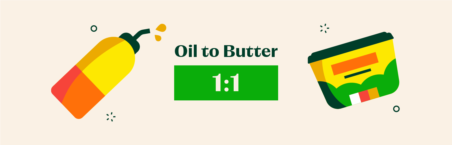 oil to butter conversion formula