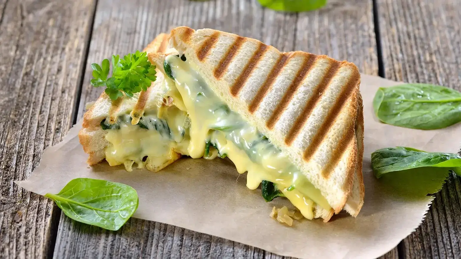 spinach grilled cheese