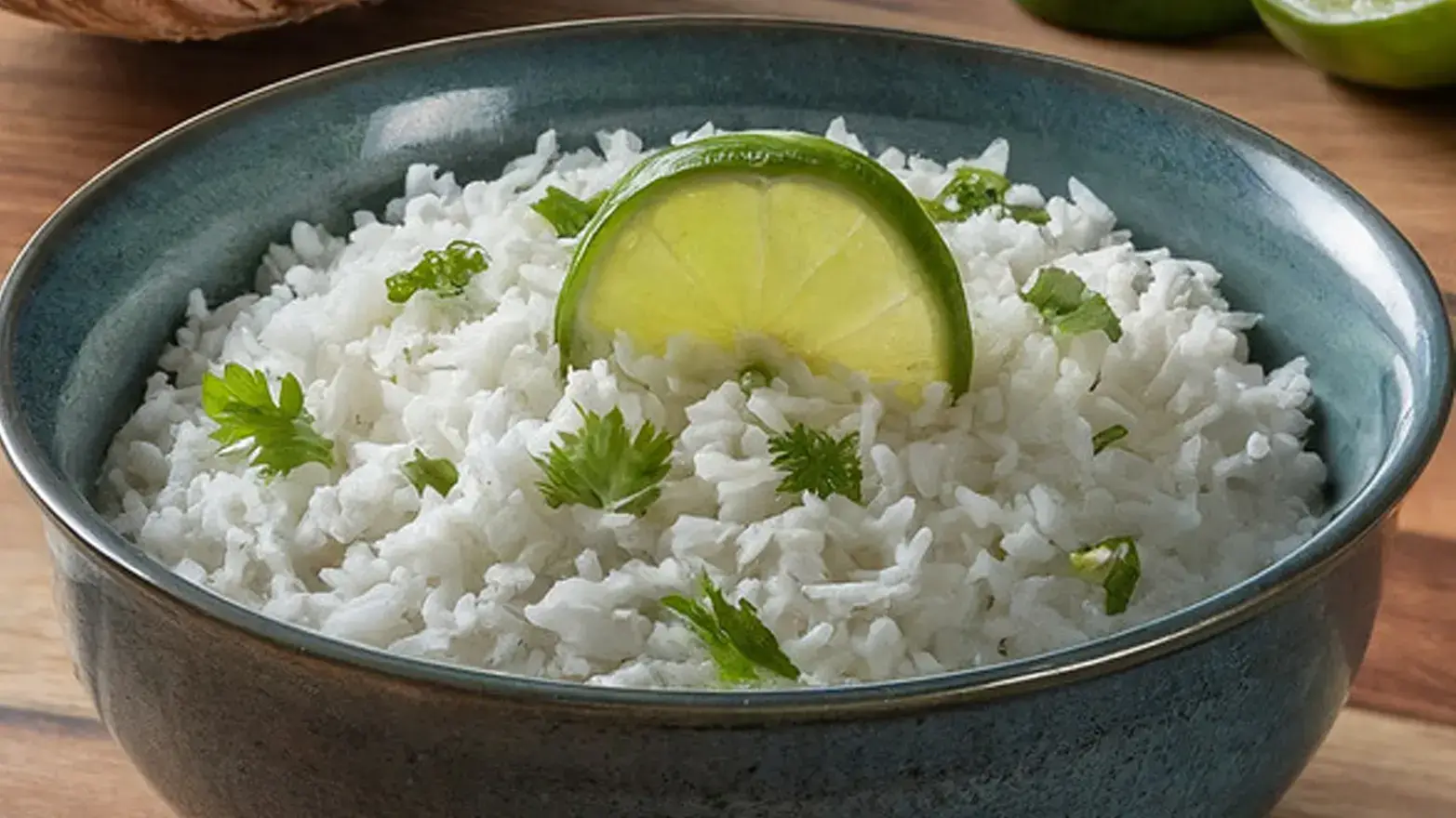 Coconut rice with lime