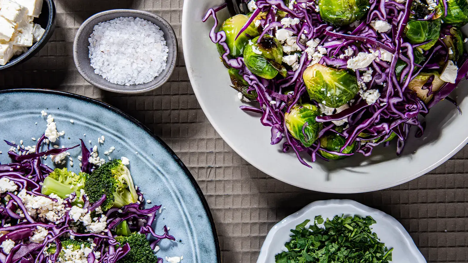 Warm Brussels sprouts slaw