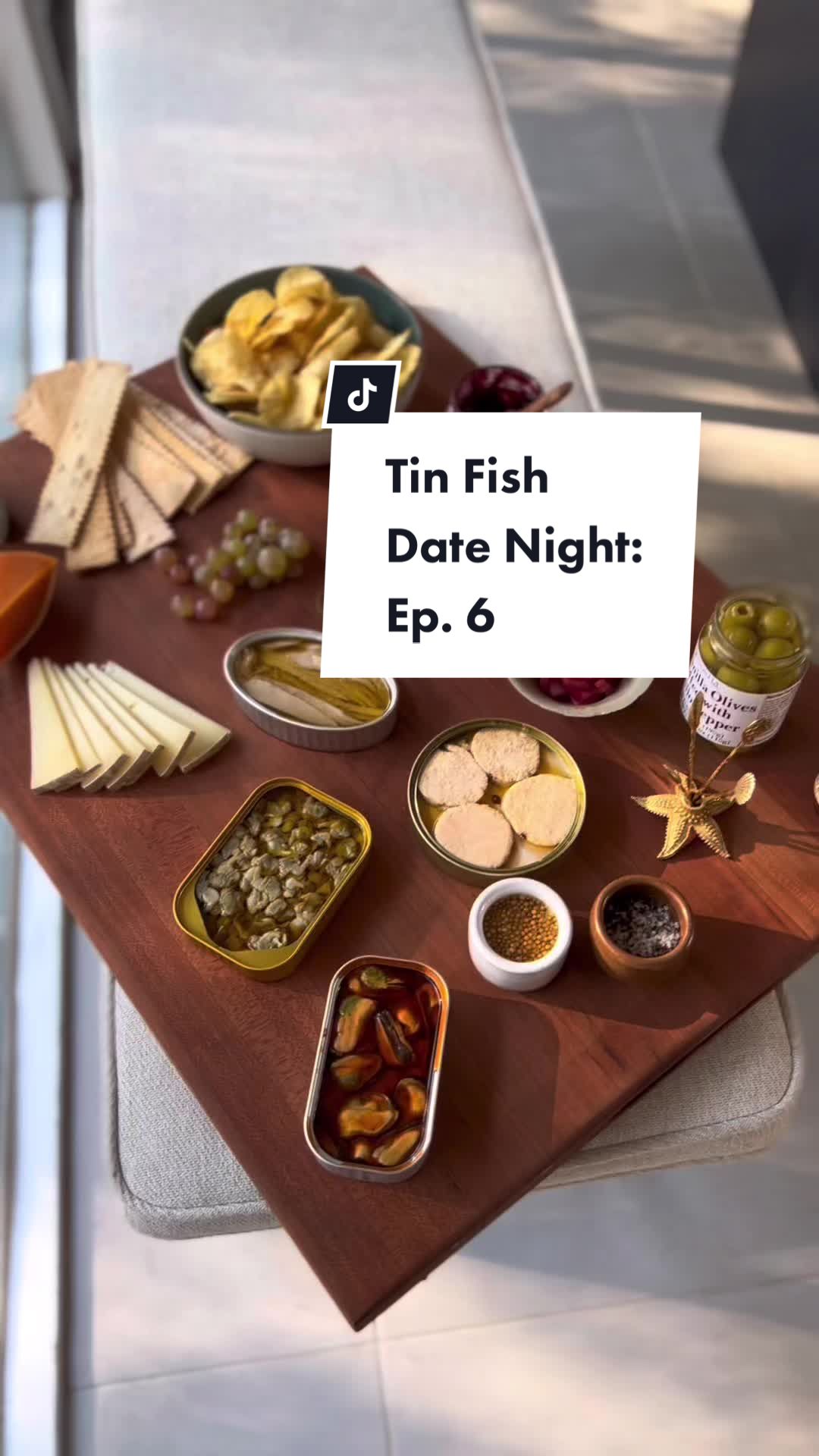 Friday Night #tinfishdatenight we missed a week while traveling and are stoked for tonight!  #chefsoftiktok #datenightideas #easydinnerrecipes #tinnedfish #sardines #tinnedfish