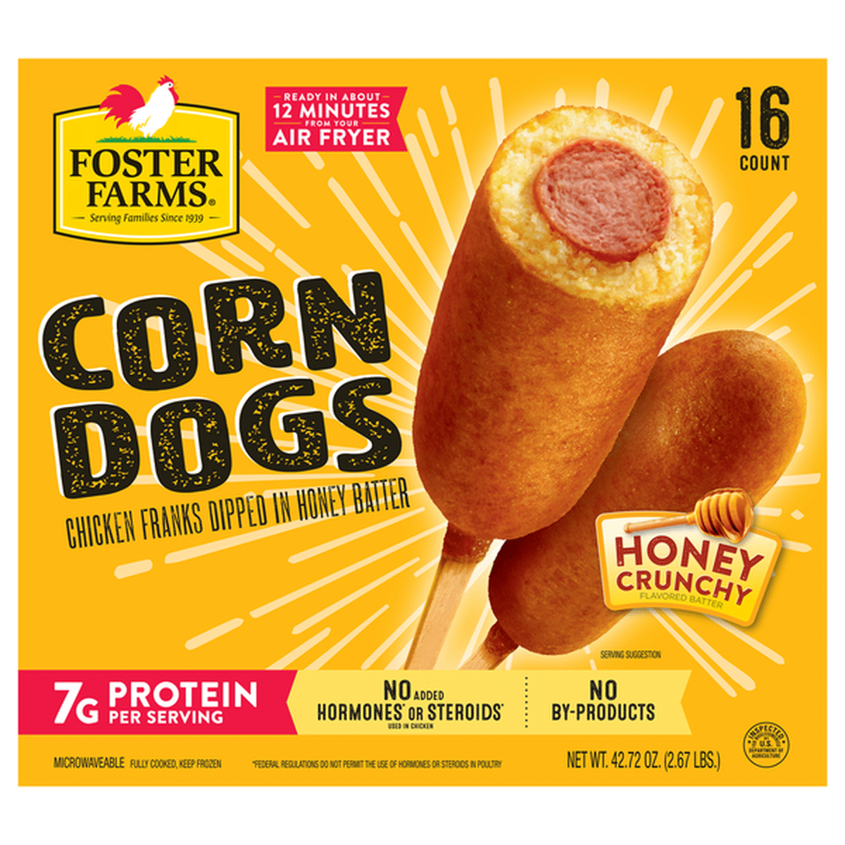 Foster Farms Corn Dogs, Honey Crunchy (16 each) Delivery or Pickup Near Me  - Instacart