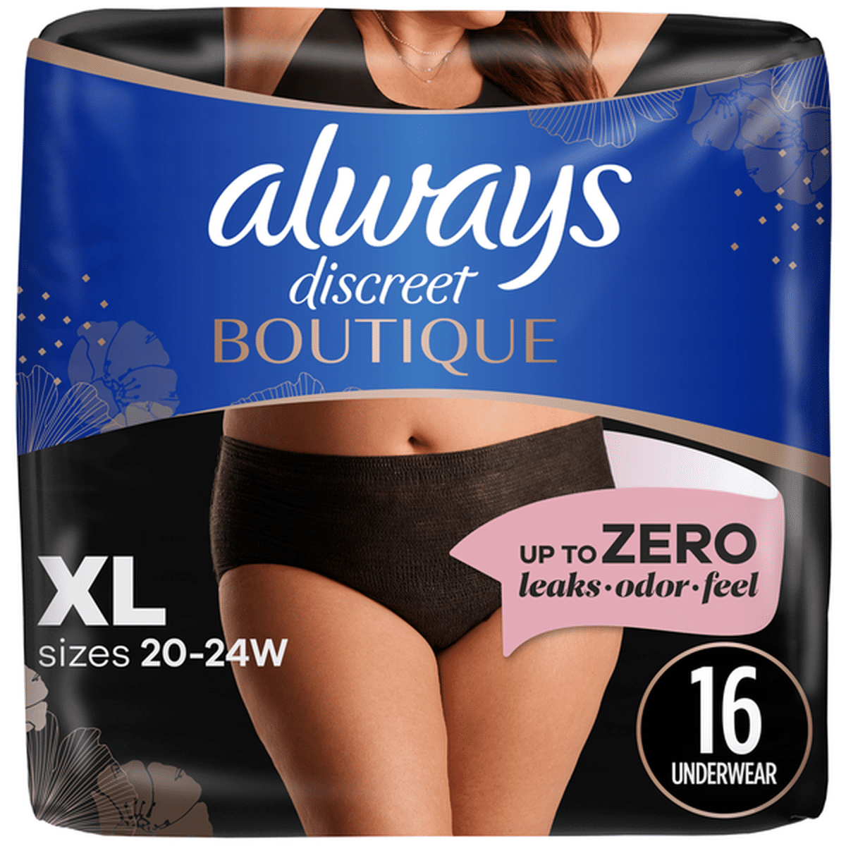 Always Discreet Discreet Boutique Underwear, XL (16 ct) Delivery