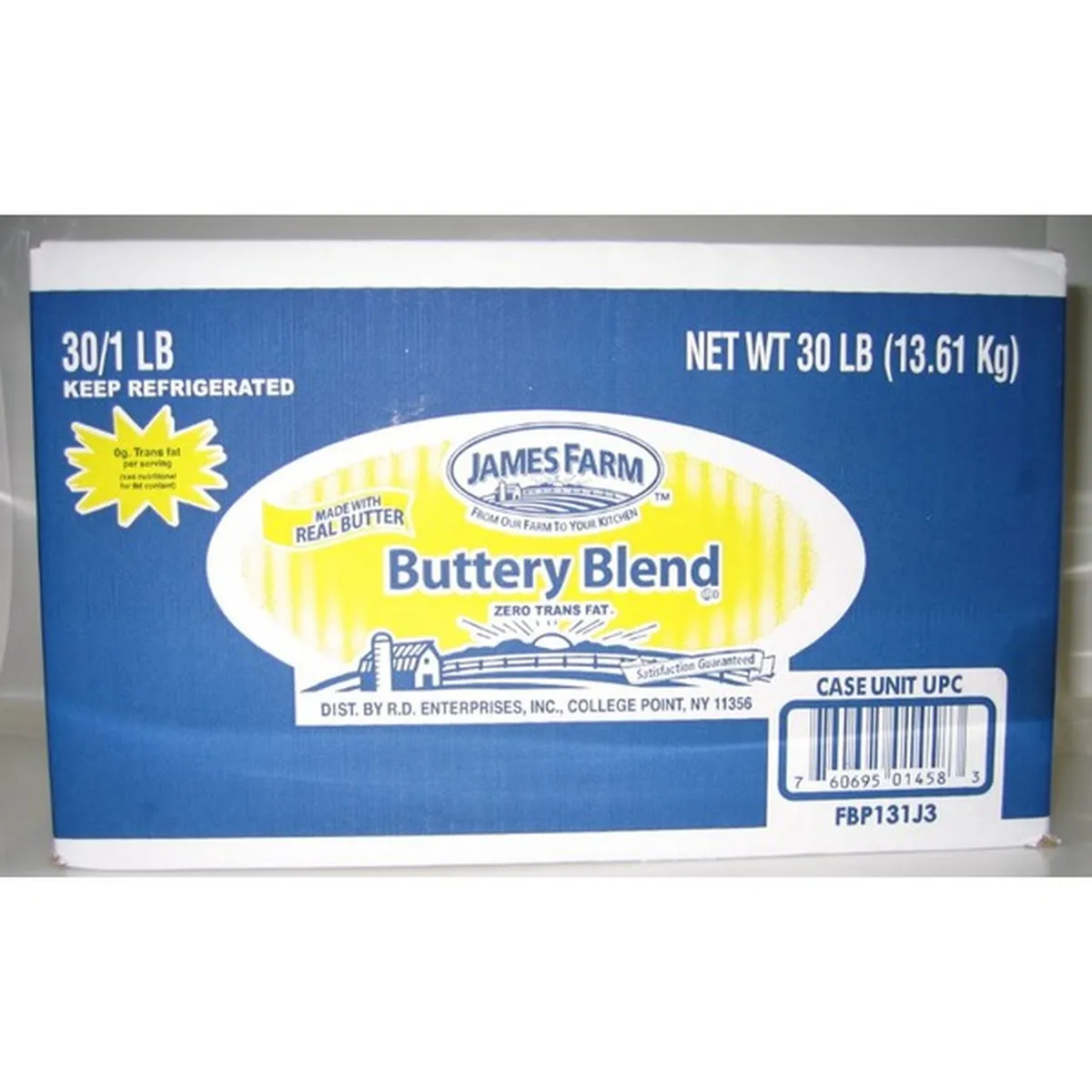 James Farm Buttery Blend With 10% Butter & Zero Trans Fat (1 lb) Delivery  or Pickup Near Me - Instacart