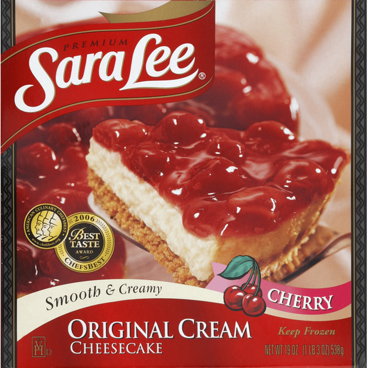 Sara Lee Cheesecake, Smooth & Creamy, Original Cream, Cherry (19 oz)  Delivery or Pickup Near Me - Instacart