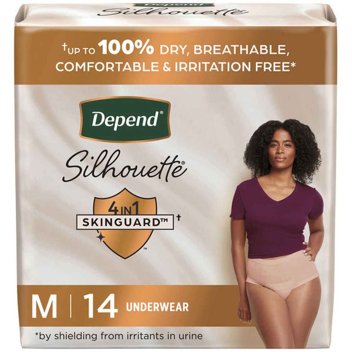 Depend Silhouette Incontinence Underwear for Women, Maximum, Medium, Pink  (14 ct) Delivery or Pickup Near Me - Instacart