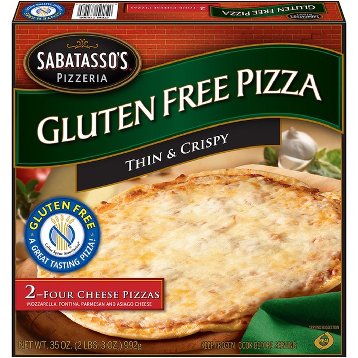 Sabatasso S Gluten Free Four Cheese Pizza 17 5 Oz Delivery Or Pickup