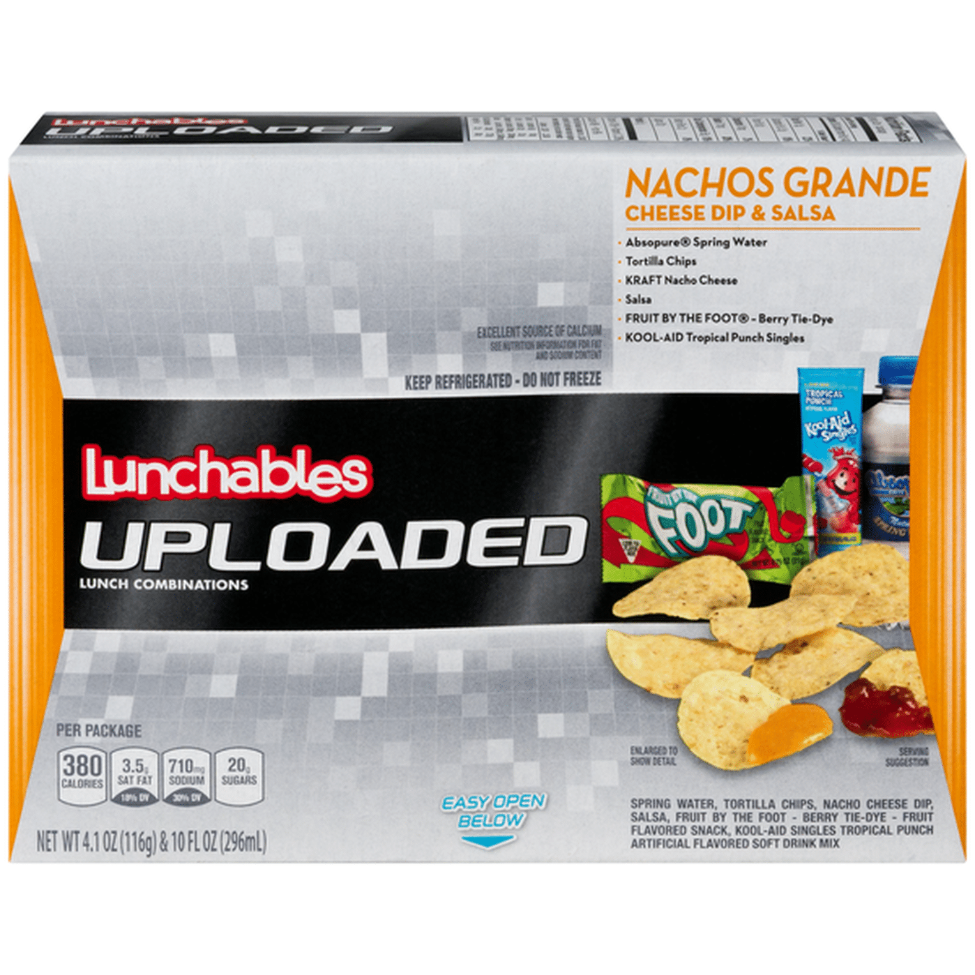 Lunchables Nachos Grande Meal Kit with Water, Fruit by the Foot Fruit