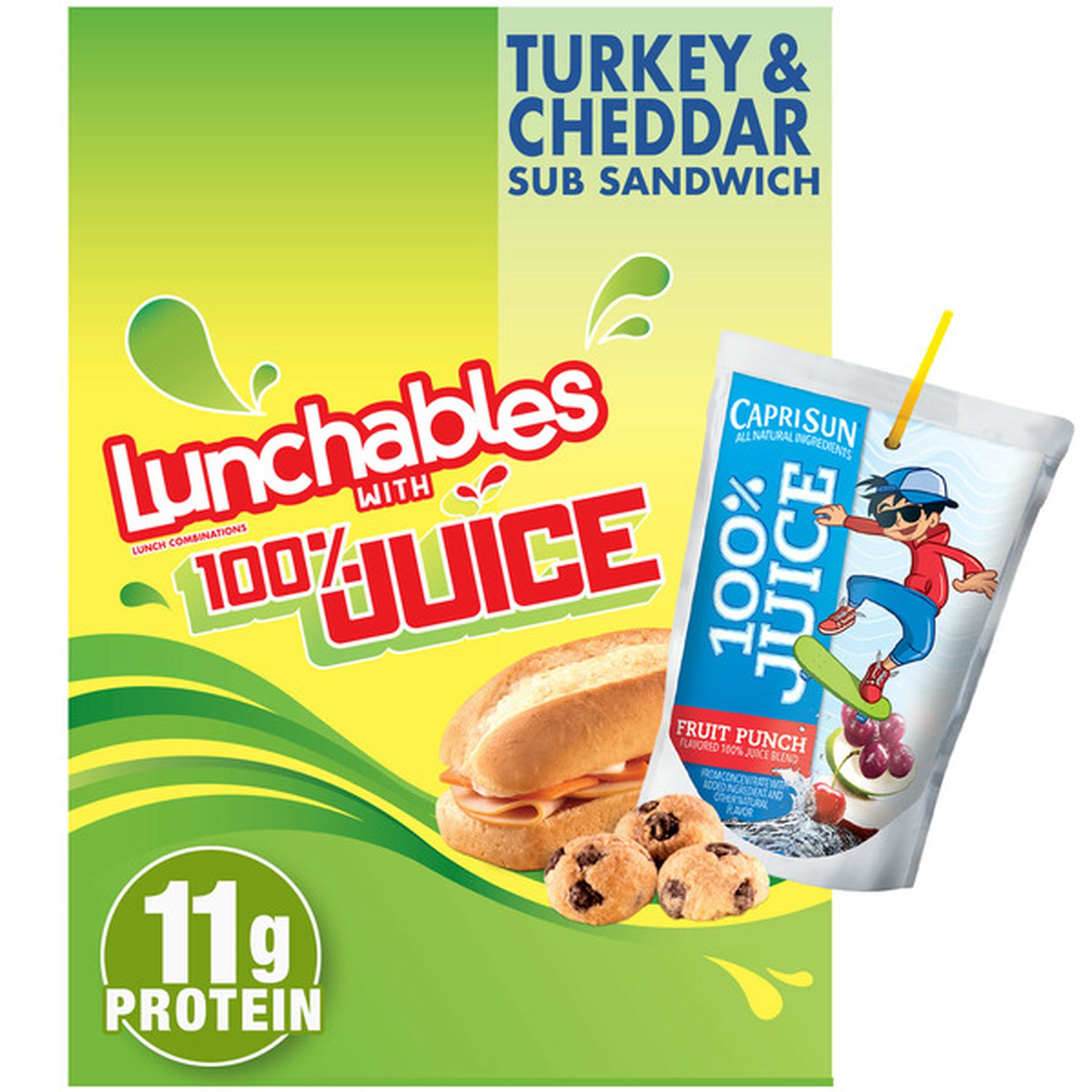 Lunchables Lunch Combinations, with 100 Juice, Turkey & Cheddar Sub