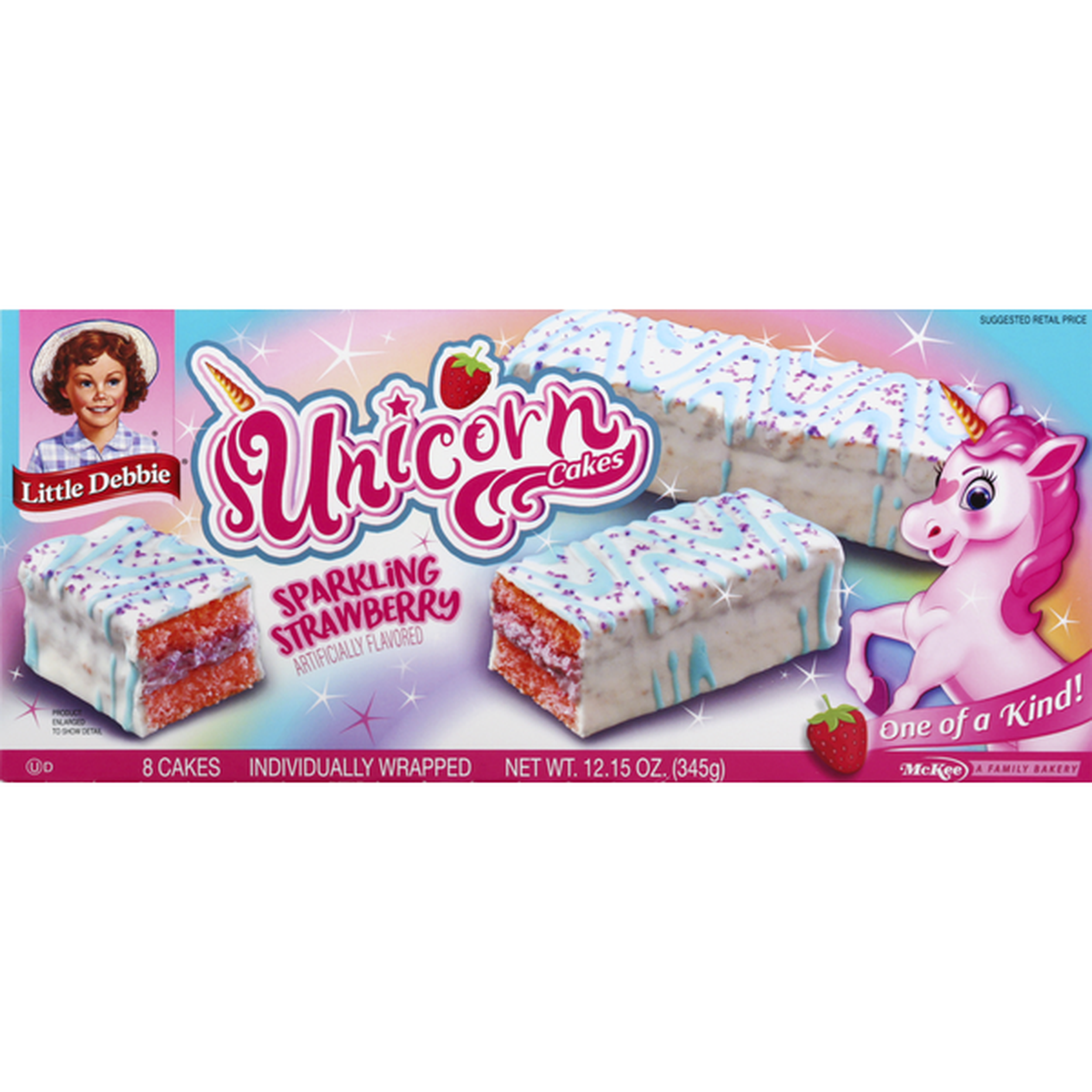 Little Debbie Unicorn Cakes, Sparkling Strawberry (12.15 oz) Delivery ...