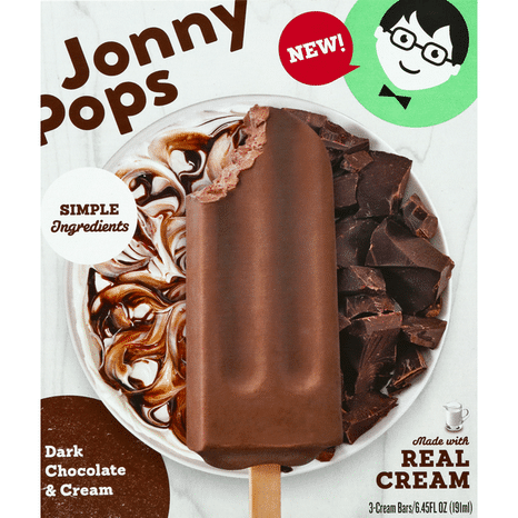 JonnyPops Cream Bars, Dark Chocolate & Cream (3 each) Delivery or ...