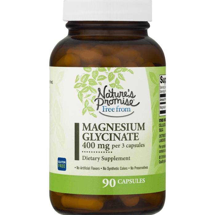 Nature's Promise Magnesium Glycinate 400 mg Gluten Free Capsules (90 ...
