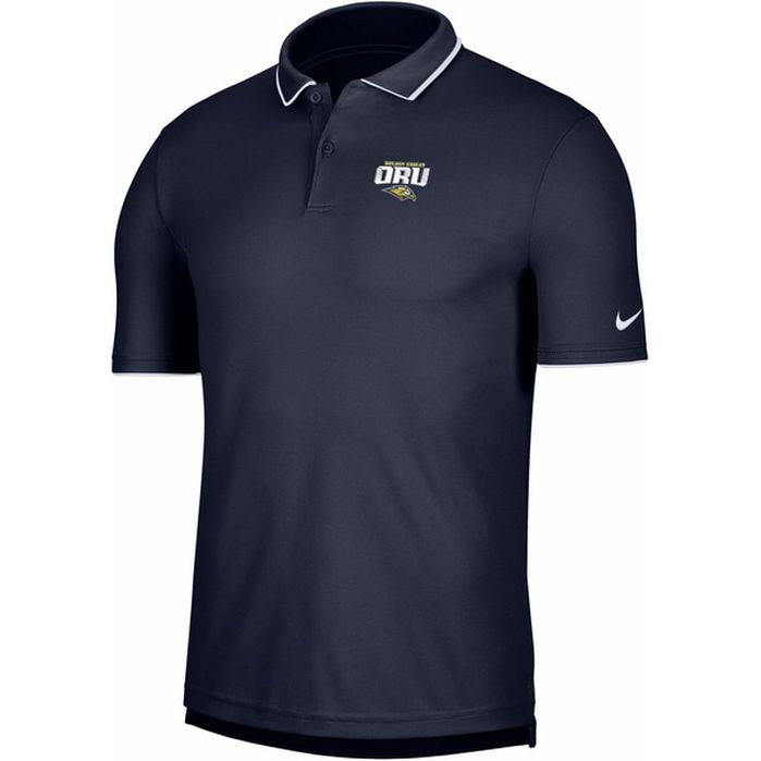 Nike Men's Oral Roberts Golden Eagles UV Collegiate Polo - Navy Blue ...
